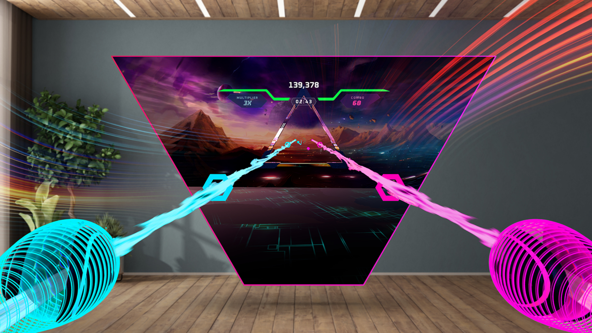 Popular VR game Synth Riders revamped for Apple Vision Pro debut