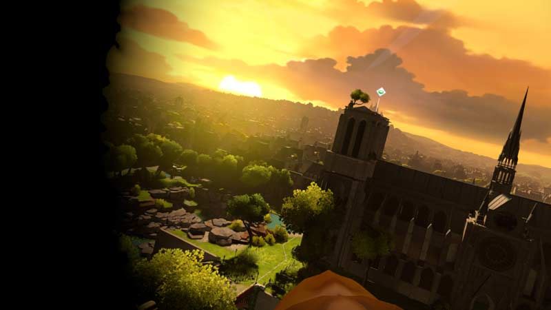 Gut zu erkennen: Das Sichtfeld wird bei einer Linkskurve von links eingeschränkt. Der Effekt ist in der VR-Brille viel subtiler, als er auf dem Screenshot wirkt.
